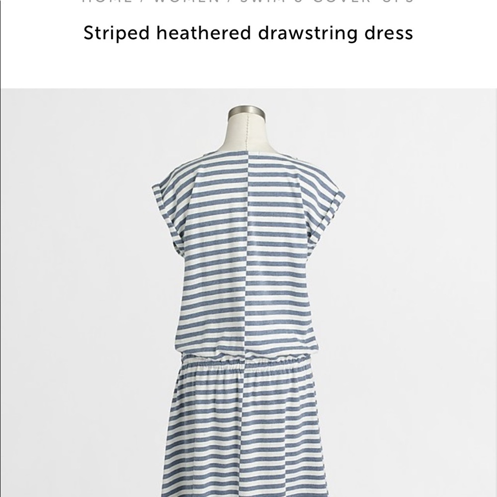 J Crew women’s Striped heathered drawstring dress